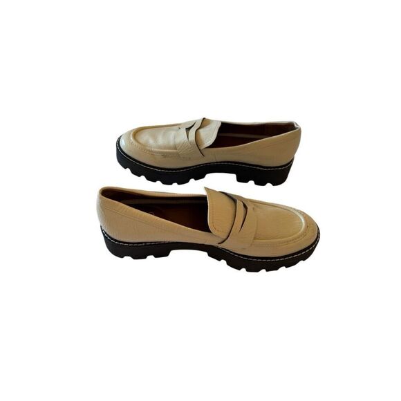 Franco Sarto Womens Beige Leather Round Toe Slip On Loafers Shoes Size 8.5 - Picture 10 of 14